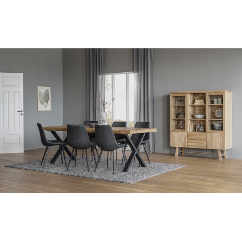 RO Brooklyn Extending Dining Table X 220x95 Oak/Black